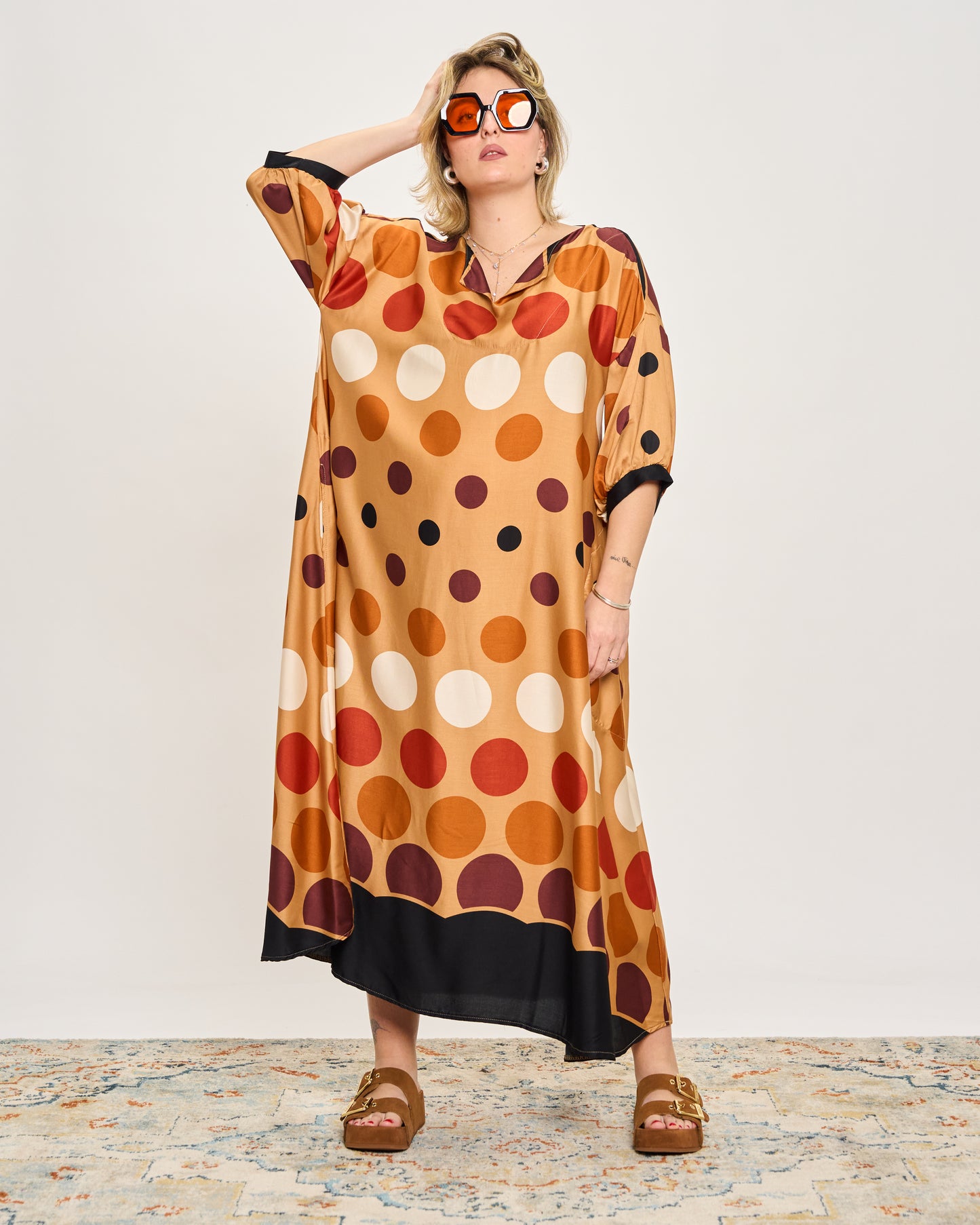 Trapeze Print Dress
