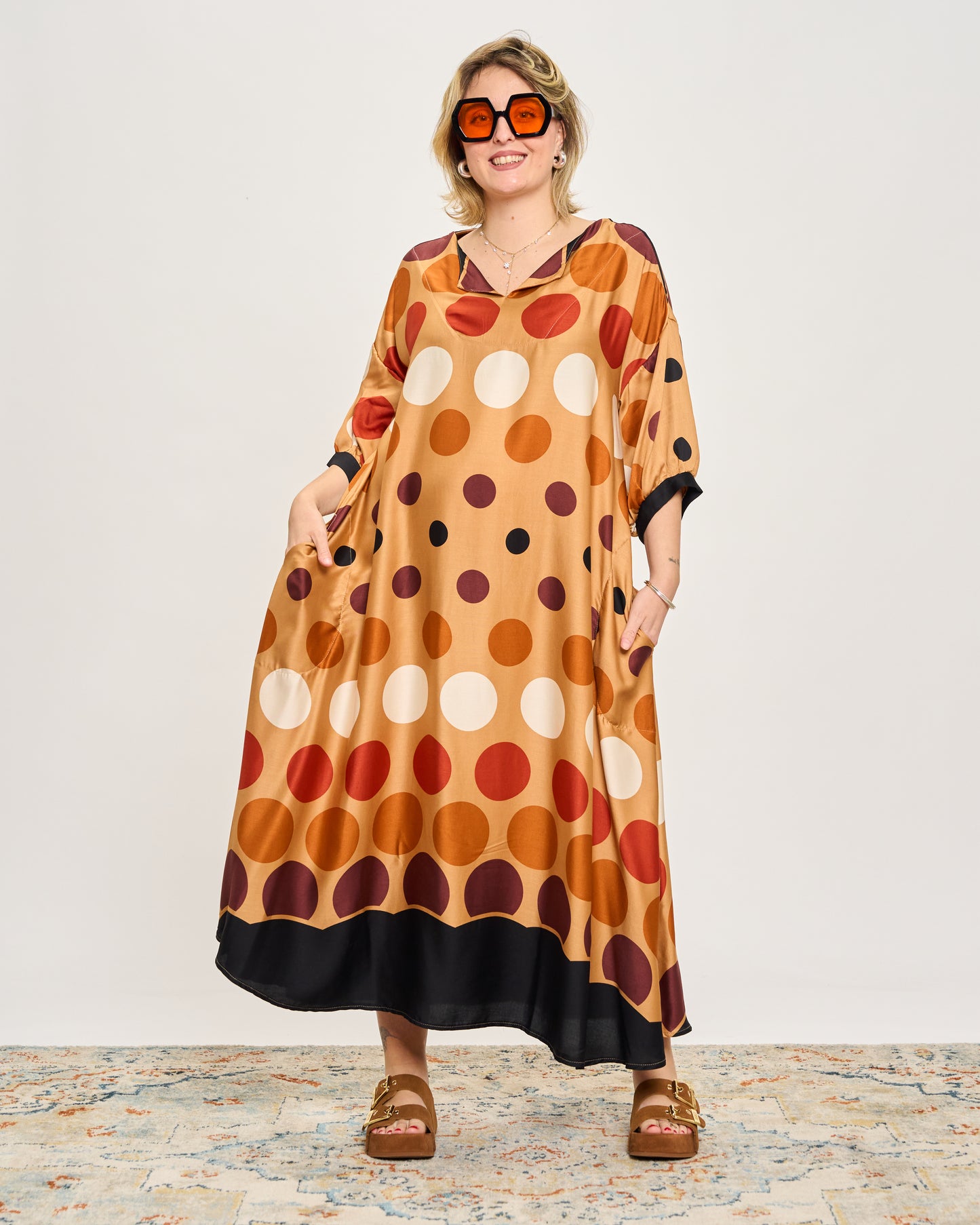 Trapeze Print Dress