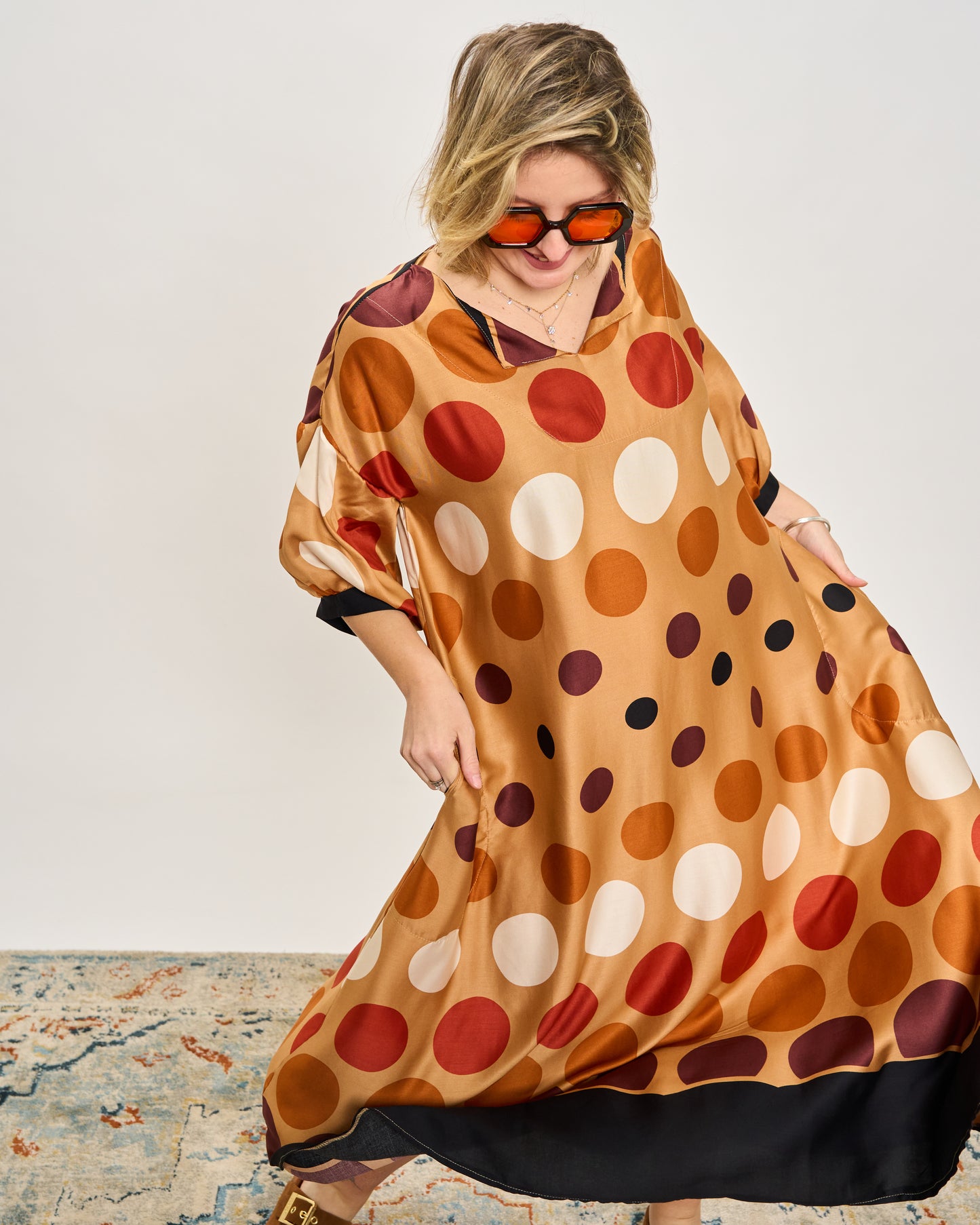 Trapeze Print Dress