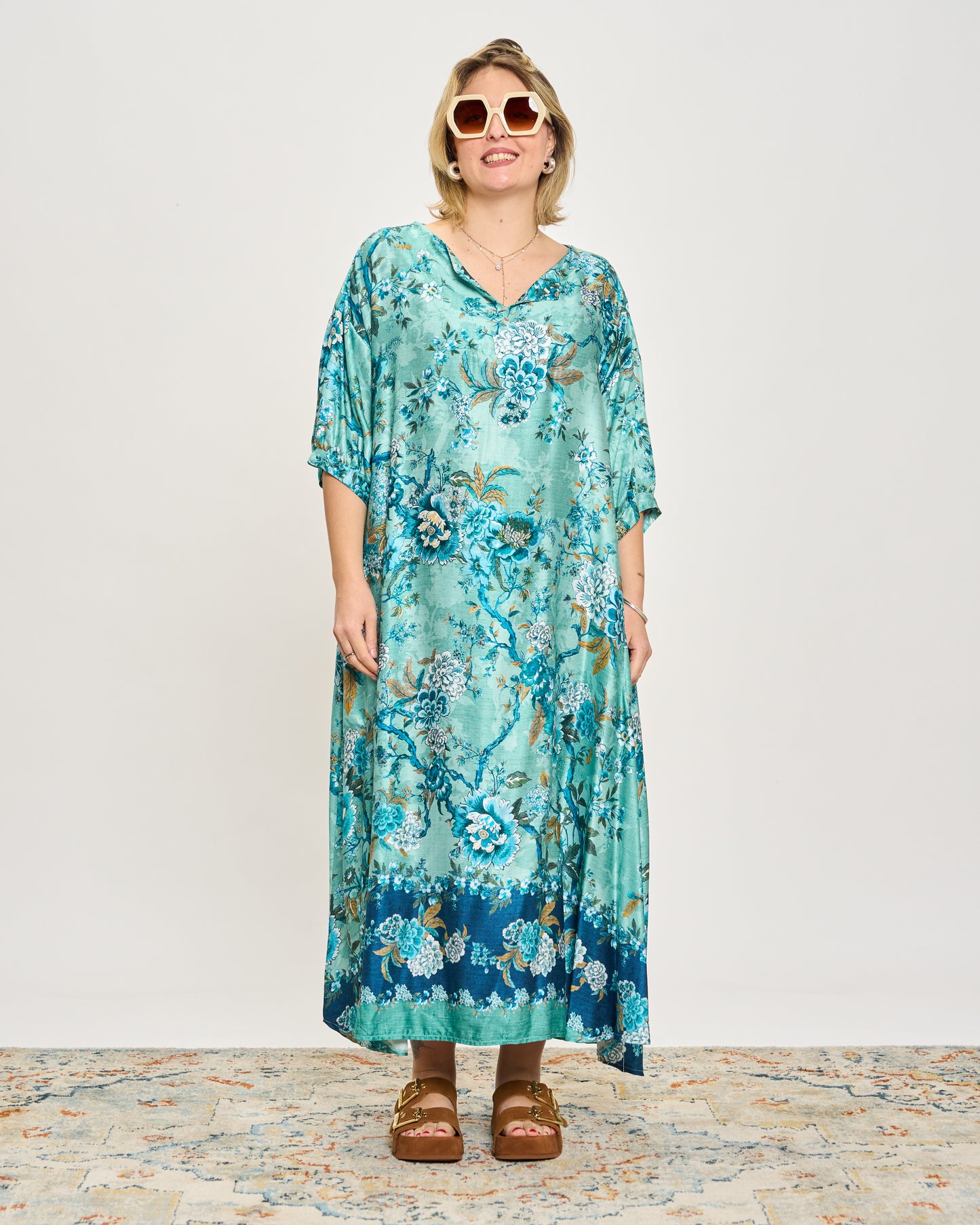 Trapeze Print Dress