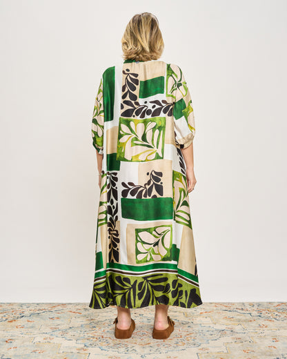 Trapeze Print Dress