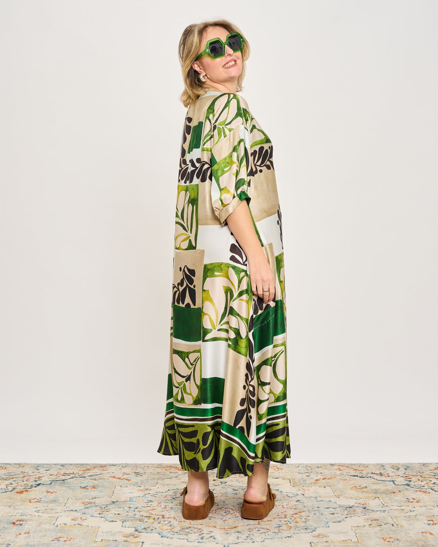 Trapeze Print Dress