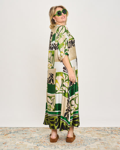 Trapeze Print Dress