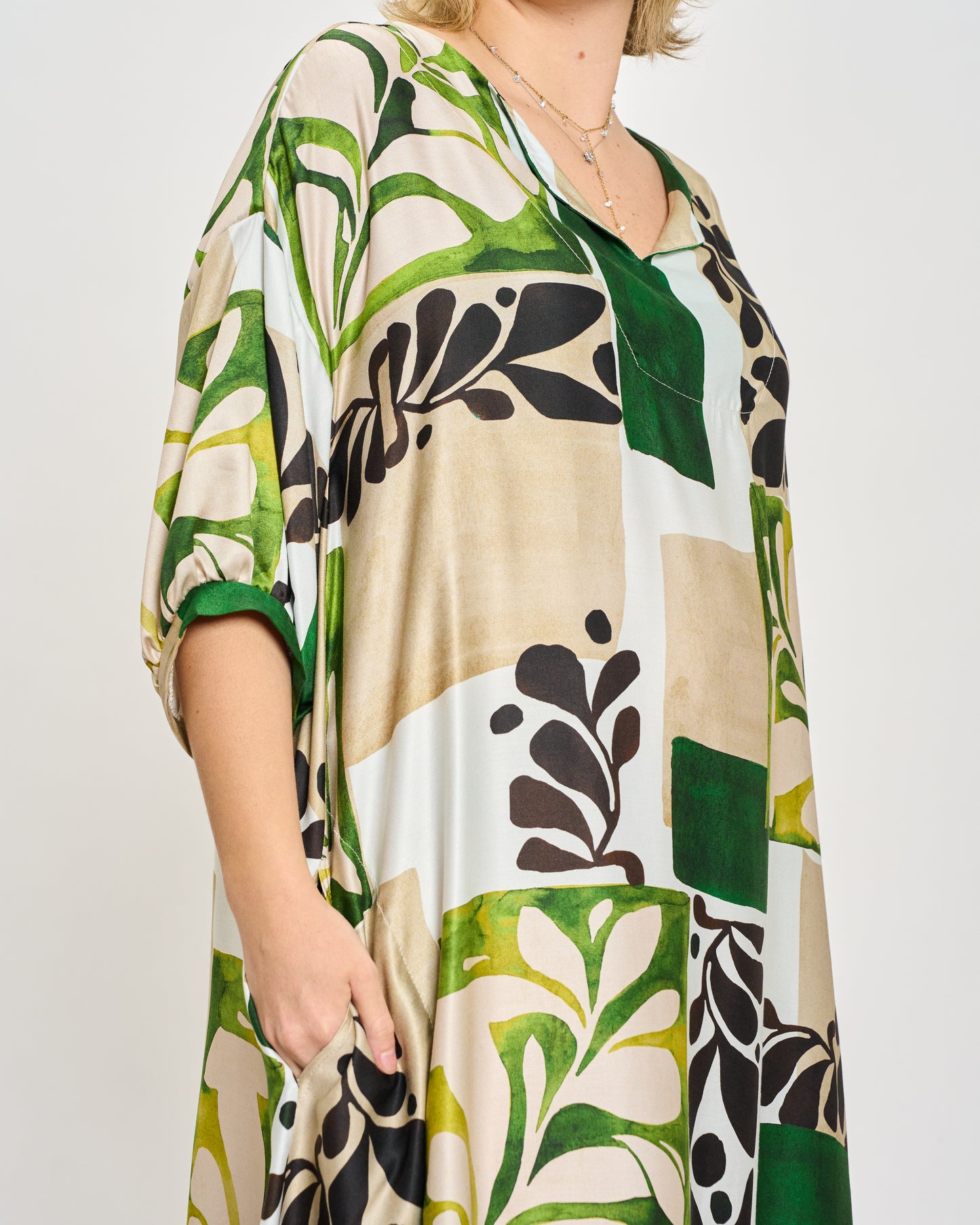 Trapeze Print Dress