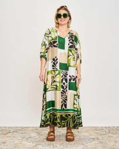 Trapeze Print Dress