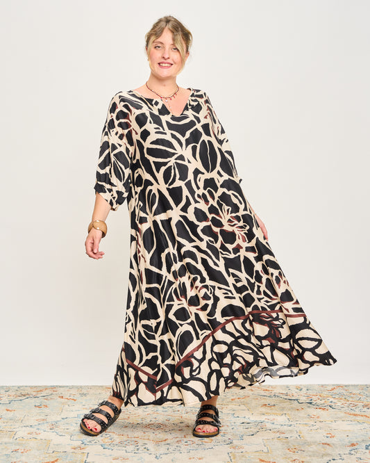 Trapeze Print Dress