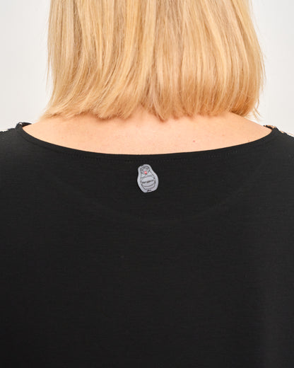 Maxi-Shirt in Patterned Double Fabric