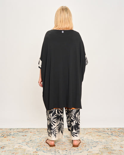 Maxi-Shirt in Patterned Double Fabric