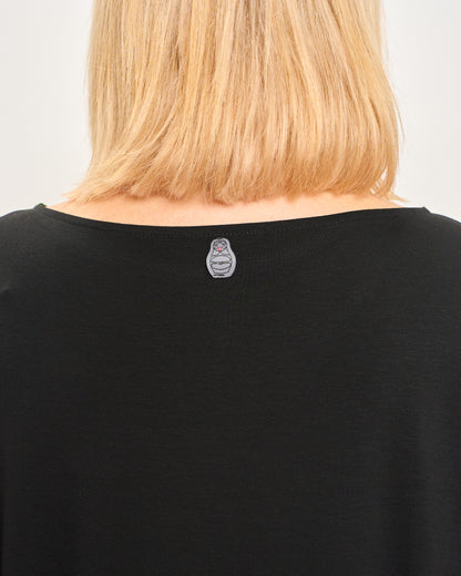 Maxi-Shirt in Patterned Double Fabric