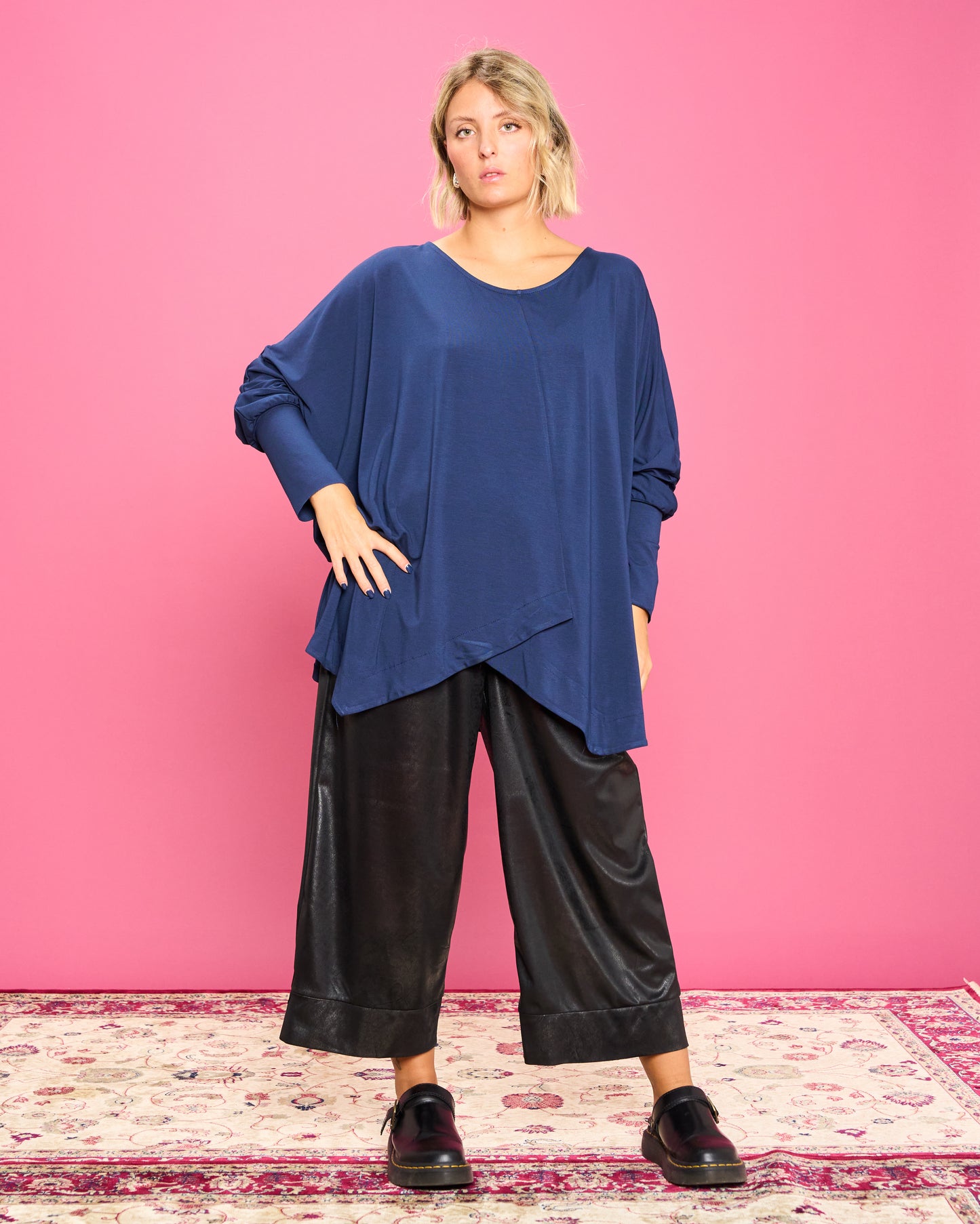 Maglia Over con Orlo Diagonale