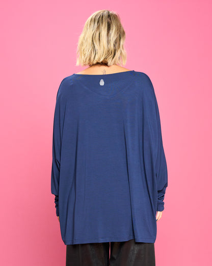 Maglia Over con Orlo Diagonale