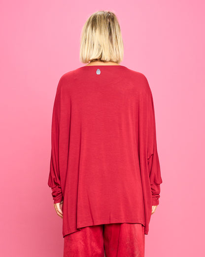Maglia Over con Orlo Diagonale