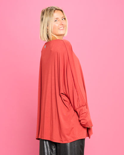 Maglia Over con Orlo Diagonale