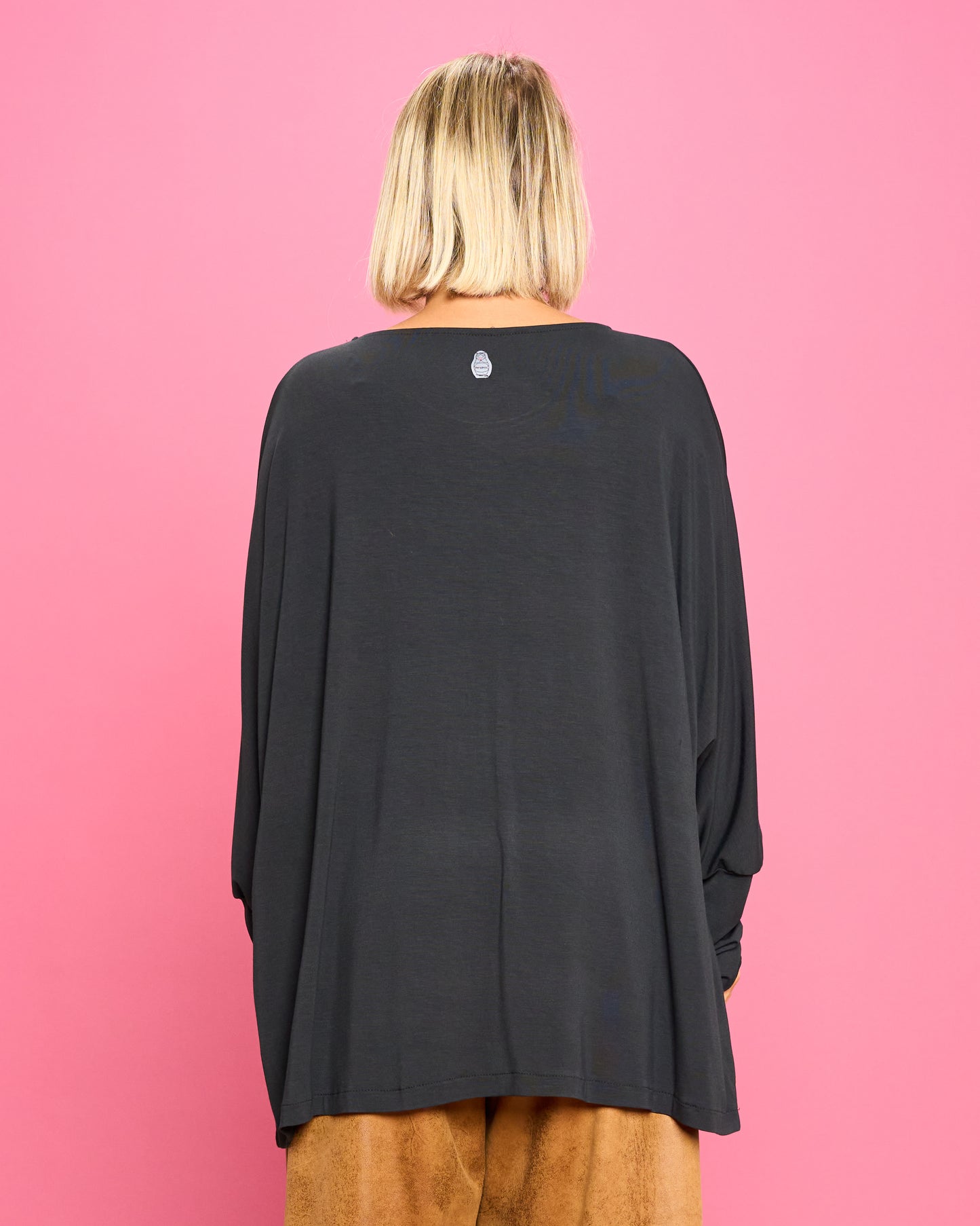 Maglia Over con Orlo Diagonale