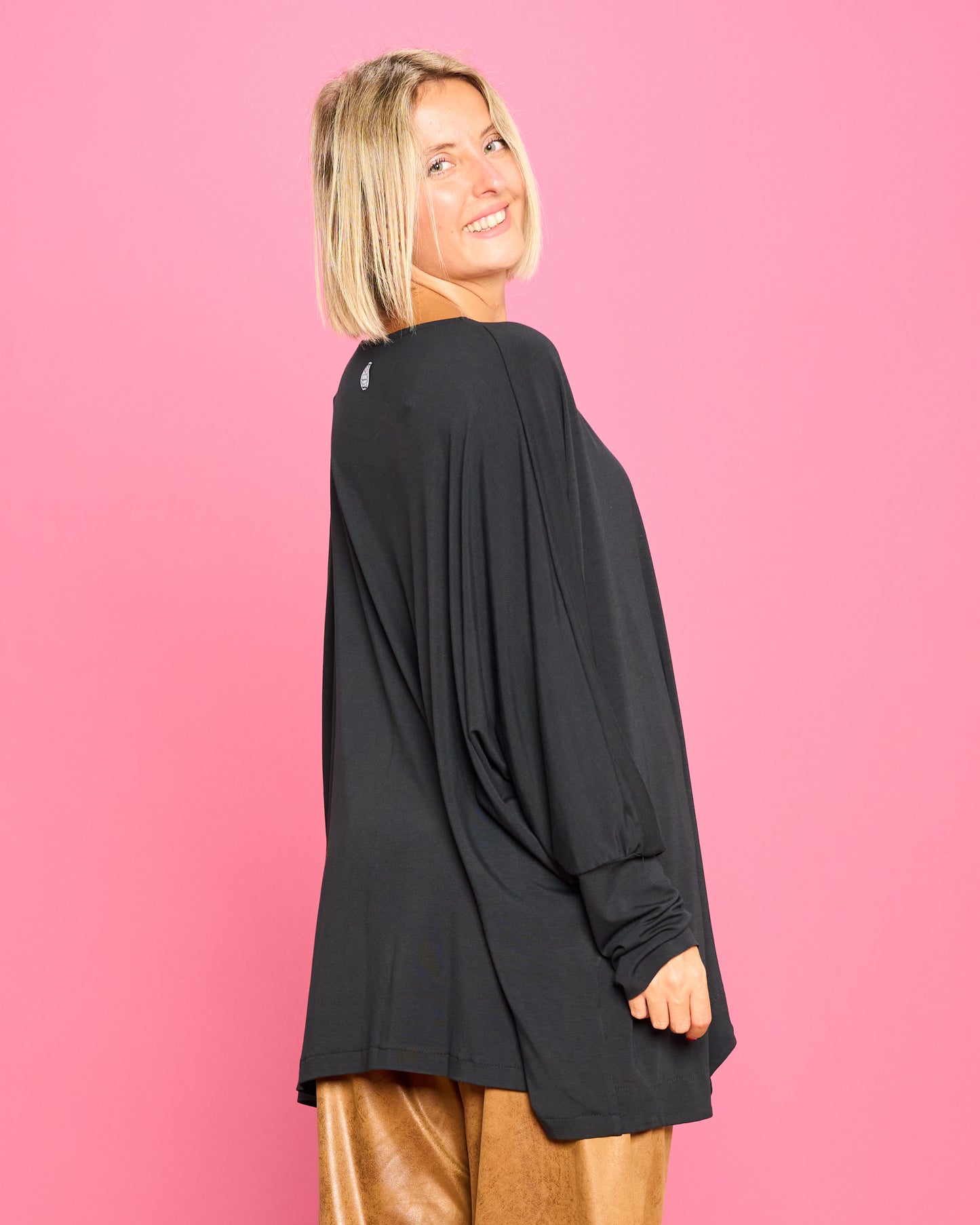 Maglia Over con Orlo Diagonale