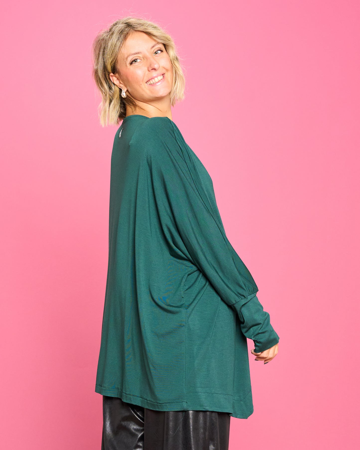 Maglia Over con Orlo Diagonale