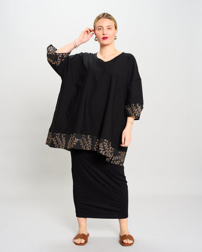 Maxi Blouse with Sangallo Inserts