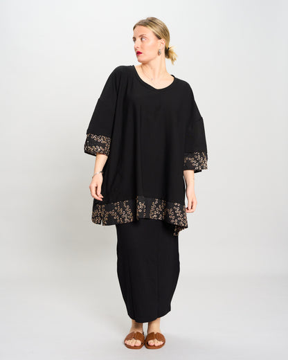Maxi Blouse with Sangallo Inserts