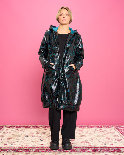 Coated Thermal Coat with Hood