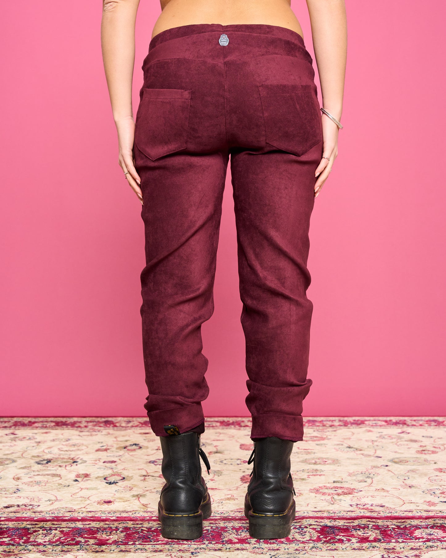 Stretch Suede Skinny Trousers