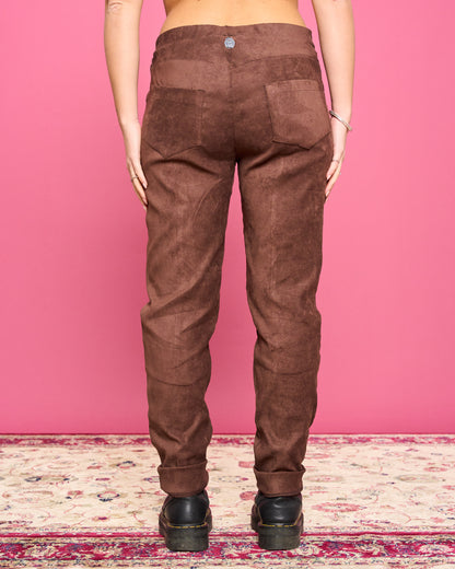 Stretch Suede Skinny Trousers