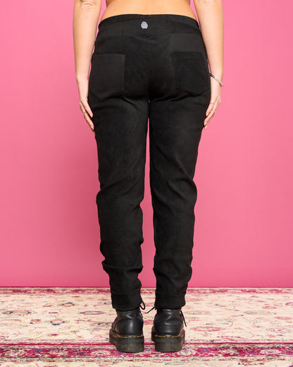 Stretch Suede Skinny Trousers