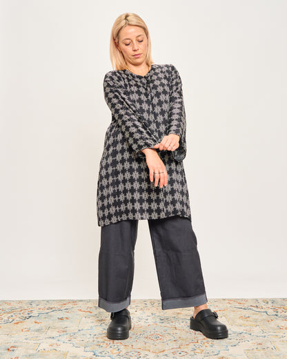Patterned Tunic with 3/4 Sleeves