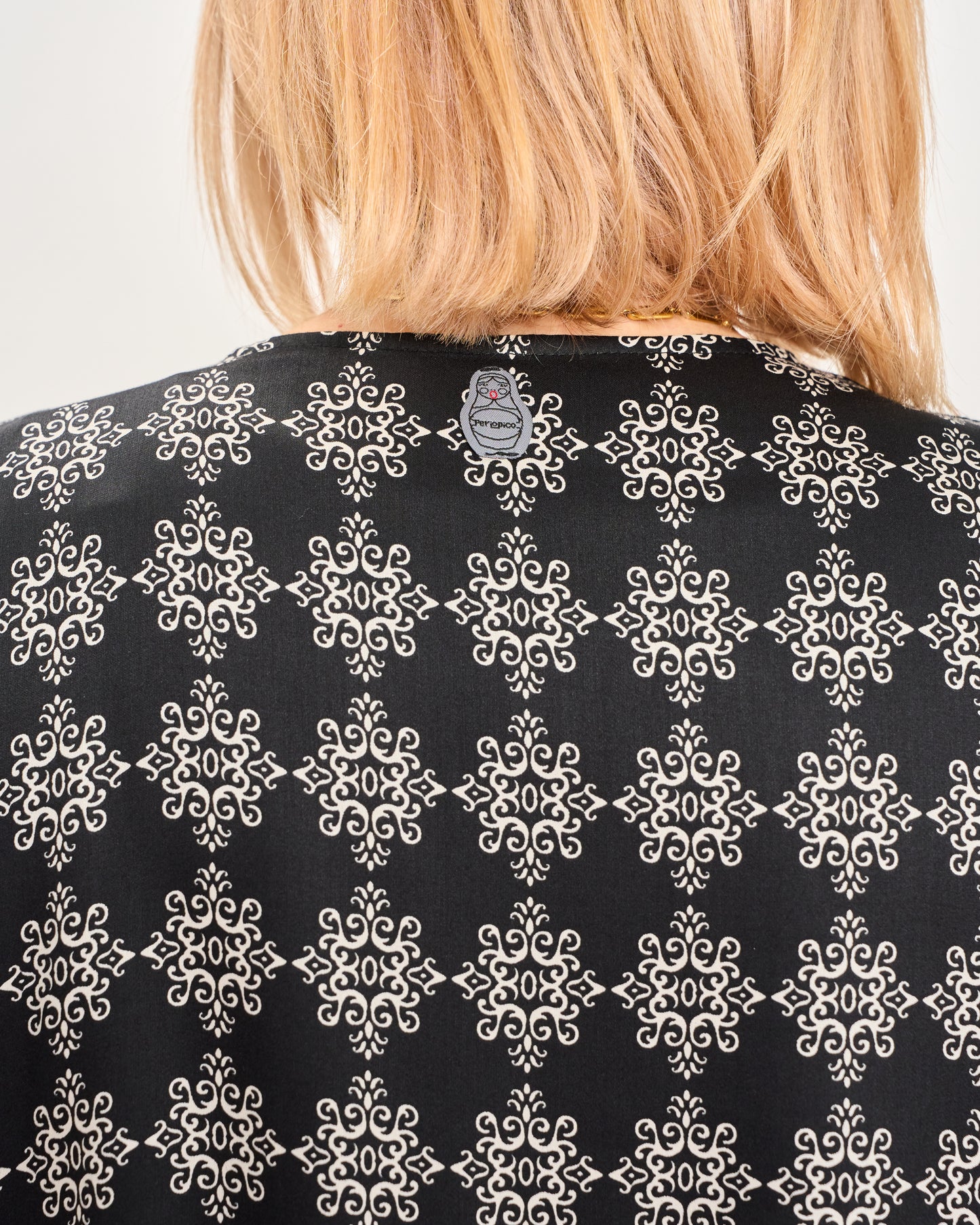 Patterned Tunic with 3/4 Sleeves