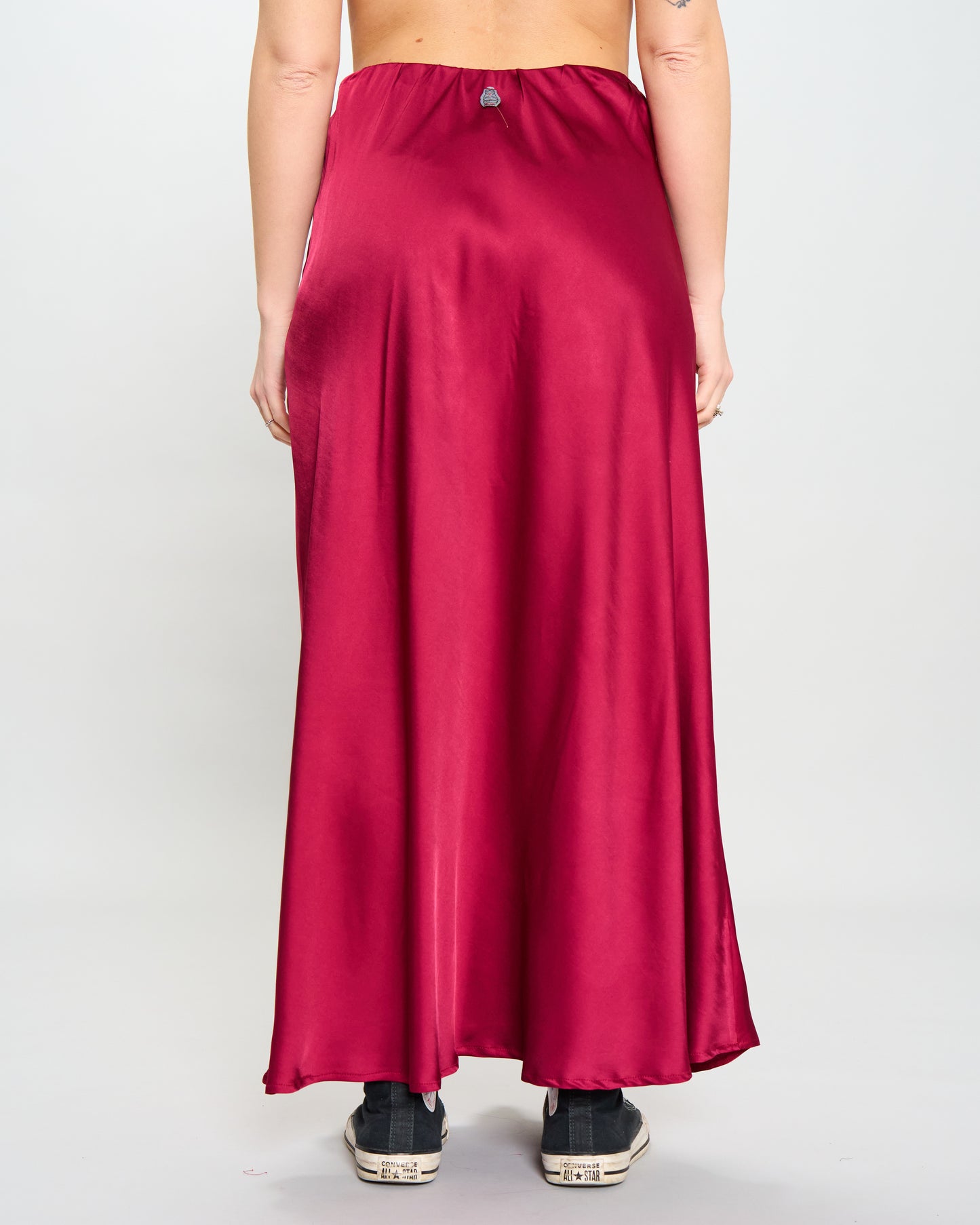 Flared Satin Skirt