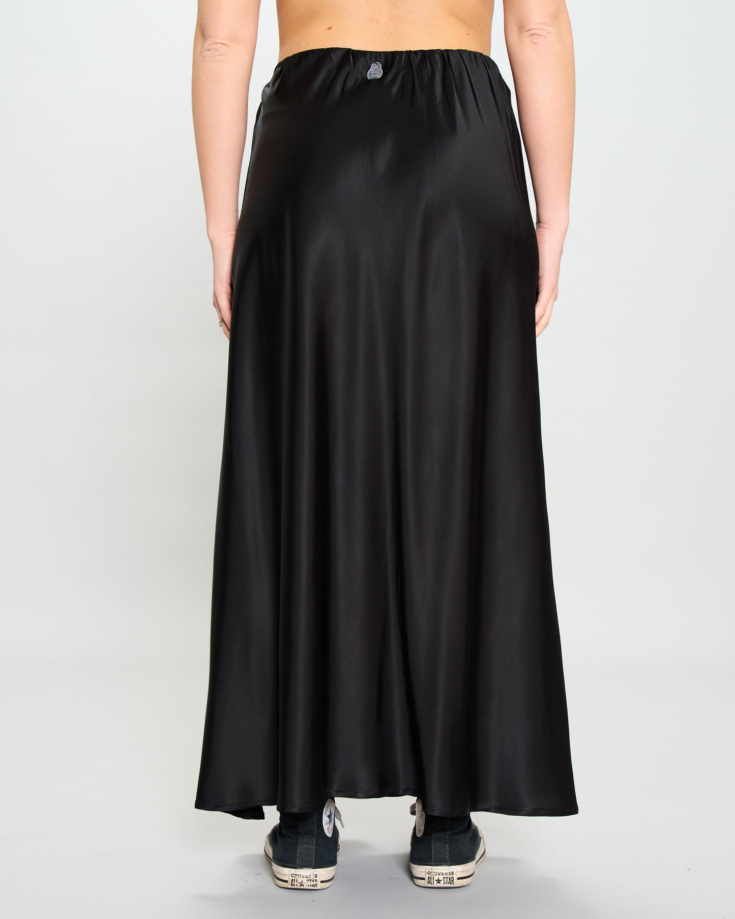 Flared Satin Skirt
