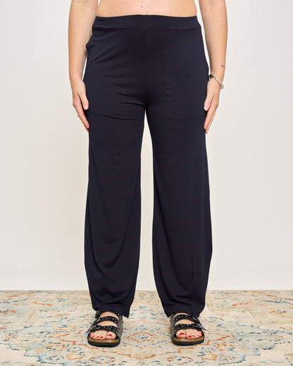 Pantalone Ripreso Comodo in Viscosa