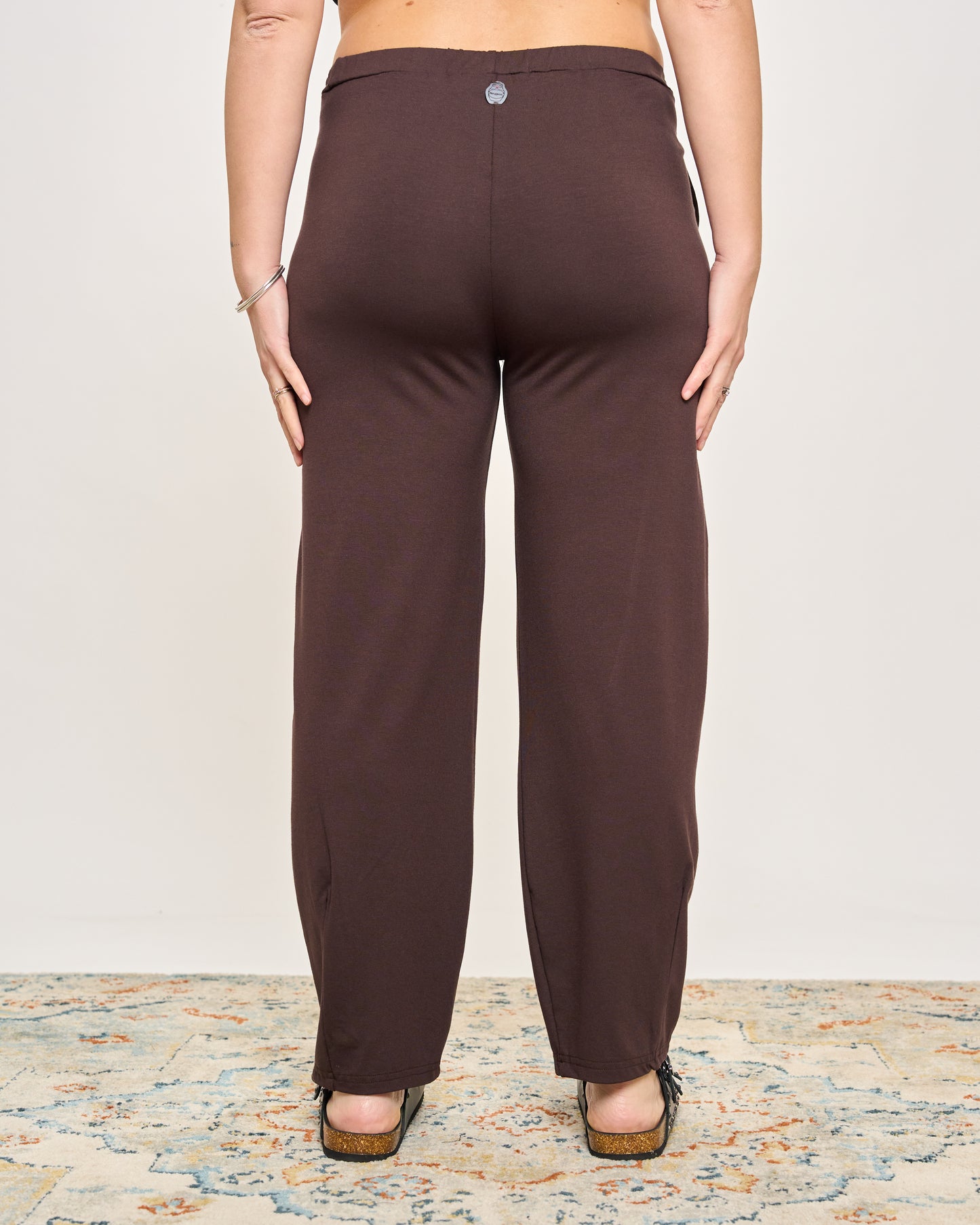 Pantalone Ripreso Comodo in Viscosa