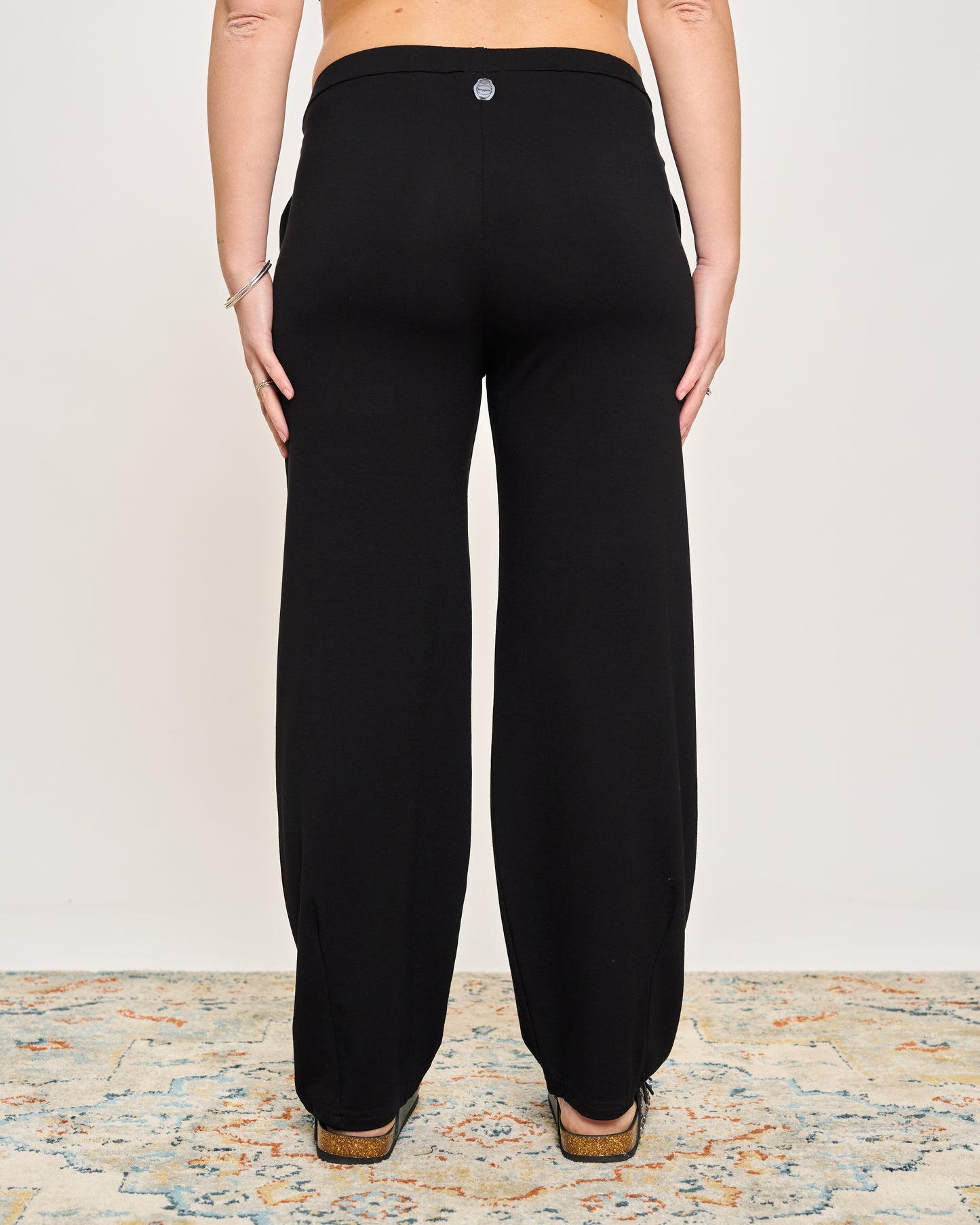 Pantalone Ripreso Comodo in Viscosa