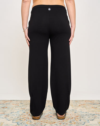 Pantalone Ripreso Comodo in Viscosa