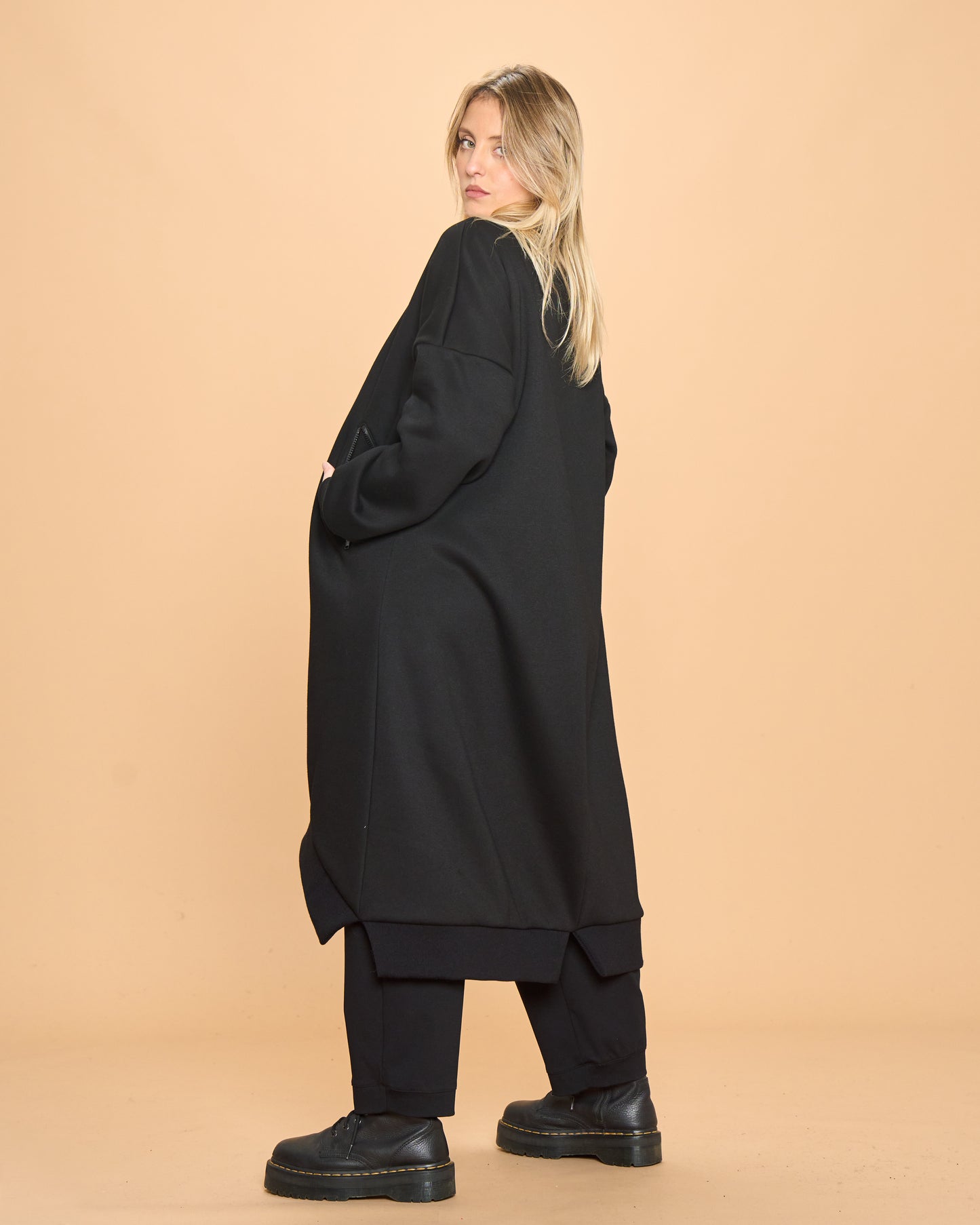 Cappotto di Felpa con Costina