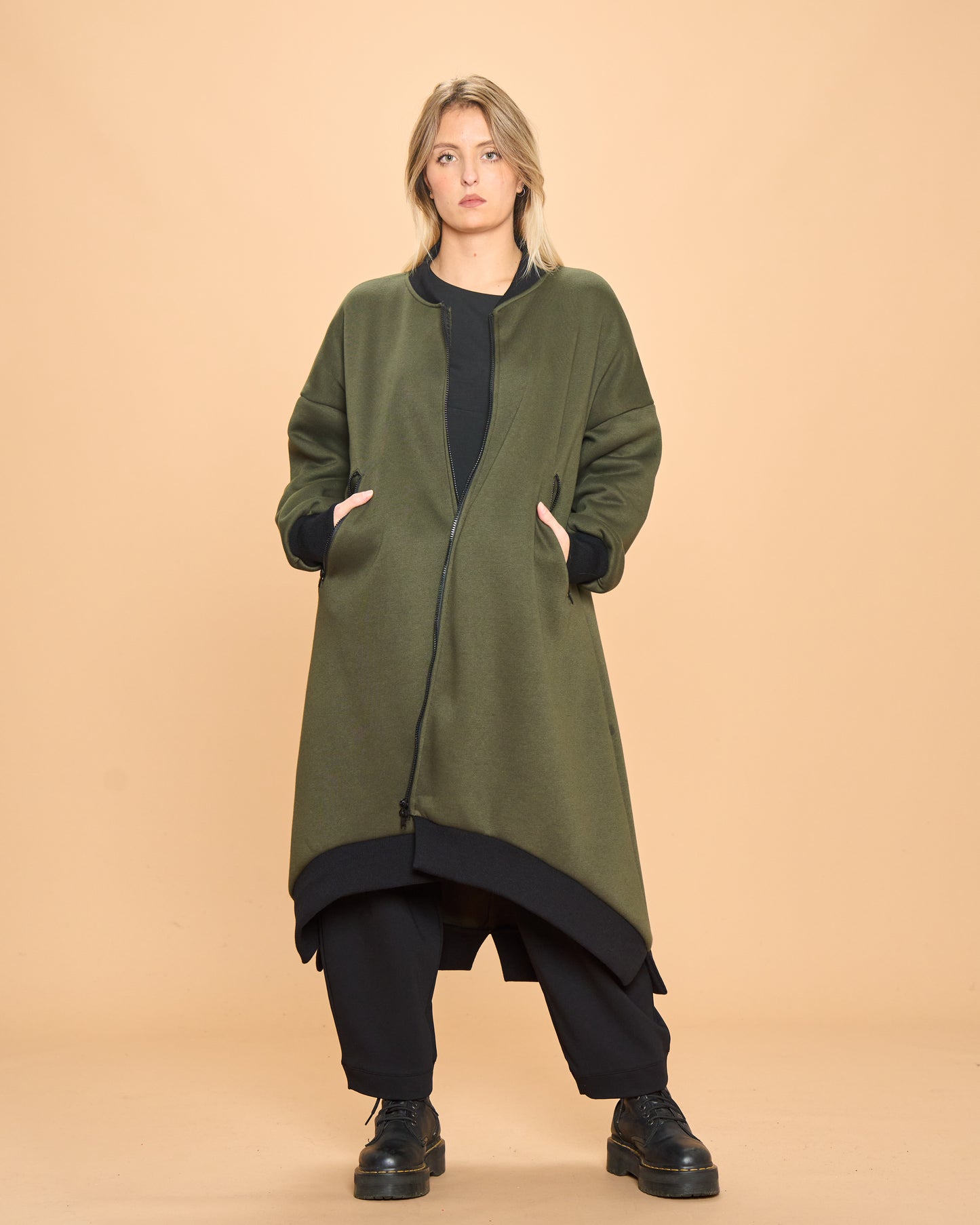 Cappotto di Felpa con Costina