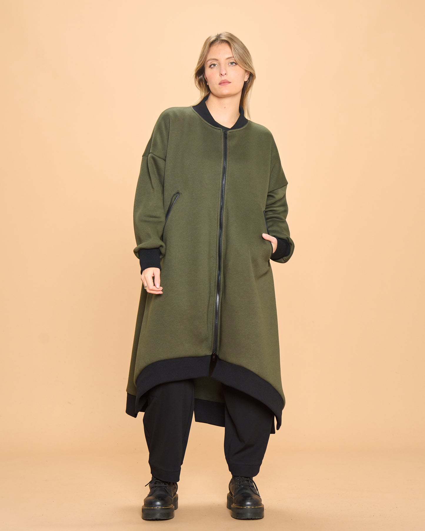 Cappotto di Felpa con Costina