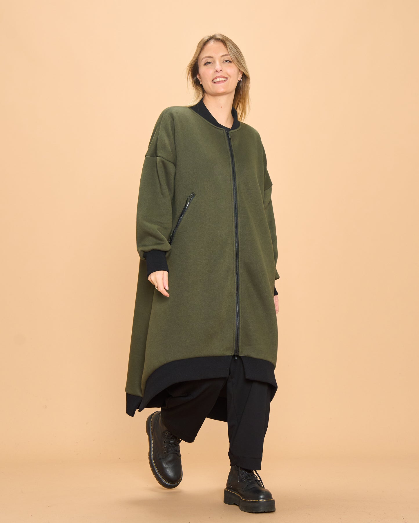 Cappotto di Felpa con Costina