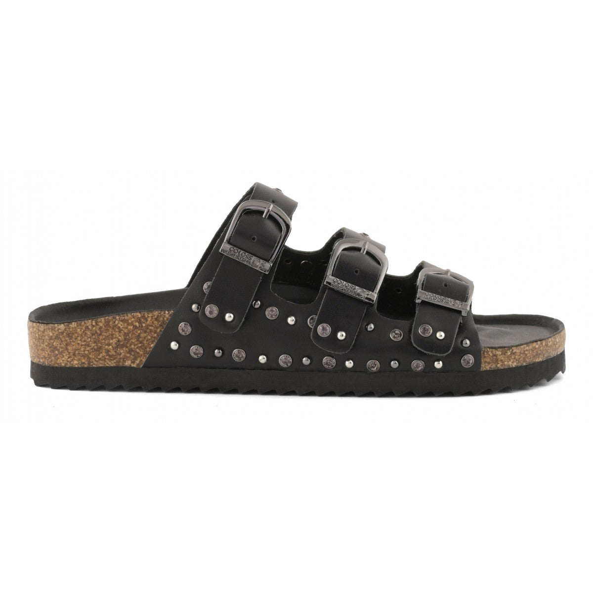 SLOFI Sandalo in Nabuk e Strass