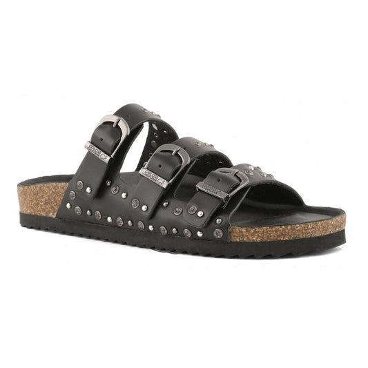 SLOFI Sandalo in Nabuk e Strass